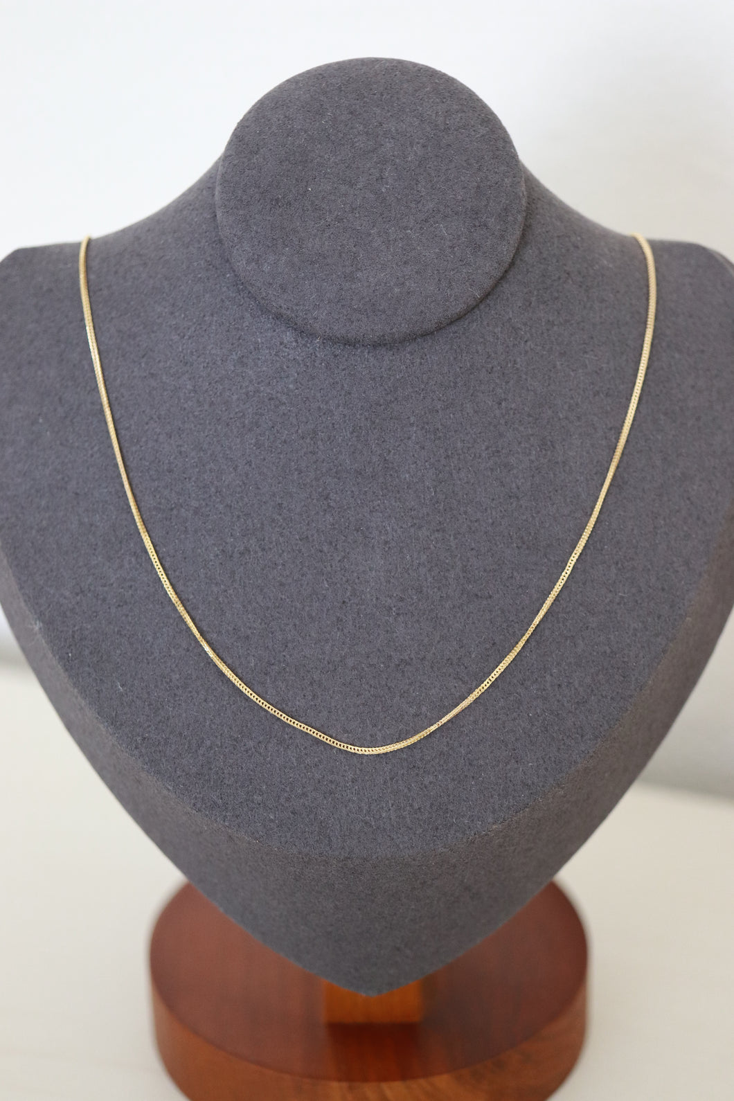 18K Yellow Gold Curb Cuban Chain Necklace