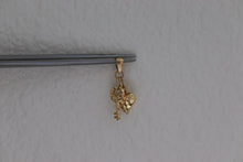 Load image into Gallery viewer, 18K Yellow Gold Heart and Key Pendant

