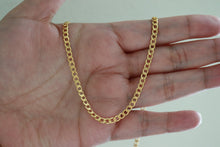 Load image into Gallery viewer, 21K Yellow Gold Cuban Chain Necklace 3.5mm
