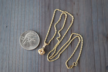 Load image into Gallery viewer, 18K Yellow Gold Knot Rope Pendant Necklace

