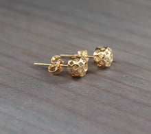 Load image into Gallery viewer, 18K Yellow Gold Round Stud CZ Earrings
