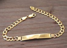 Load image into Gallery viewer, 14K Yellow Gold 5.6mm Cuban Chain ID Bracelet

