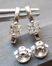 Load image into Gallery viewer, 18K White Gold Diamond Drop Earrings
