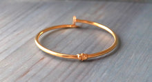 Load image into Gallery viewer, 21K Yellow Gold CZ Nail Style Bangle Bracelet

