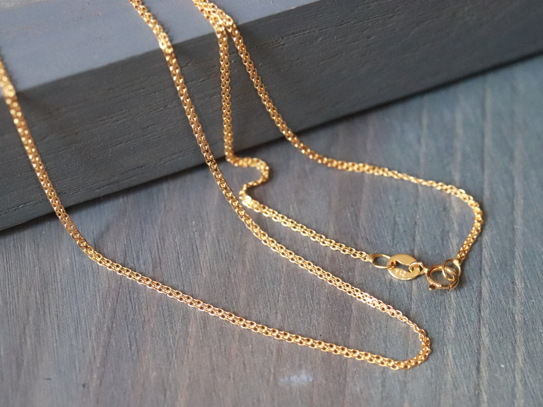 21K Yellow Gold Rope Chain Necklace