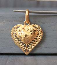 Load image into Gallery viewer, 21K Yellow Gold Heart Pendant 24.5mm

