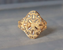 Load image into Gallery viewer, 21K Yellow Gold Wide Womens Ring 17.7mm
