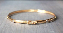 Load image into Gallery viewer, 18K Two-Tone Yellow Gold Slim Style Bangle Bracelet 3mm
