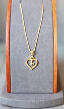 Load image into Gallery viewer, 18K Yellow Gold Key Heart Pendant Necklace
