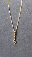 Load image into Gallery viewer, 18K Yellow Gold Snake Pendant Necklace
