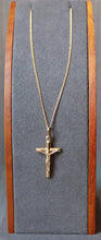 Load image into Gallery viewer, 18K Yellow Gold Cross Pendant Necklace 31.7mm
