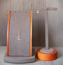 Load image into Gallery viewer, 18K Yellow Gold Lightweight Pendant Necklace &amp; Earring Set 6.6mm
